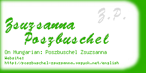 zsuzsanna poszbuschel business card